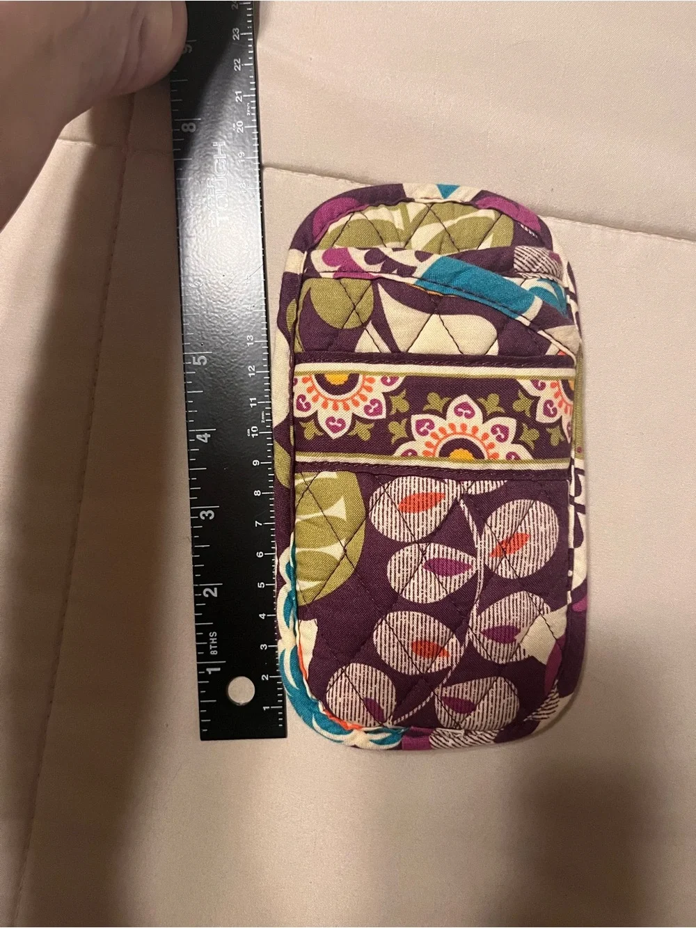 Vera Bradley Quilted Purple Floral Soft Eyeglass Case for Glasses/Sunglasses